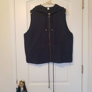 CJ Banks Navy Blue Waffle Vest